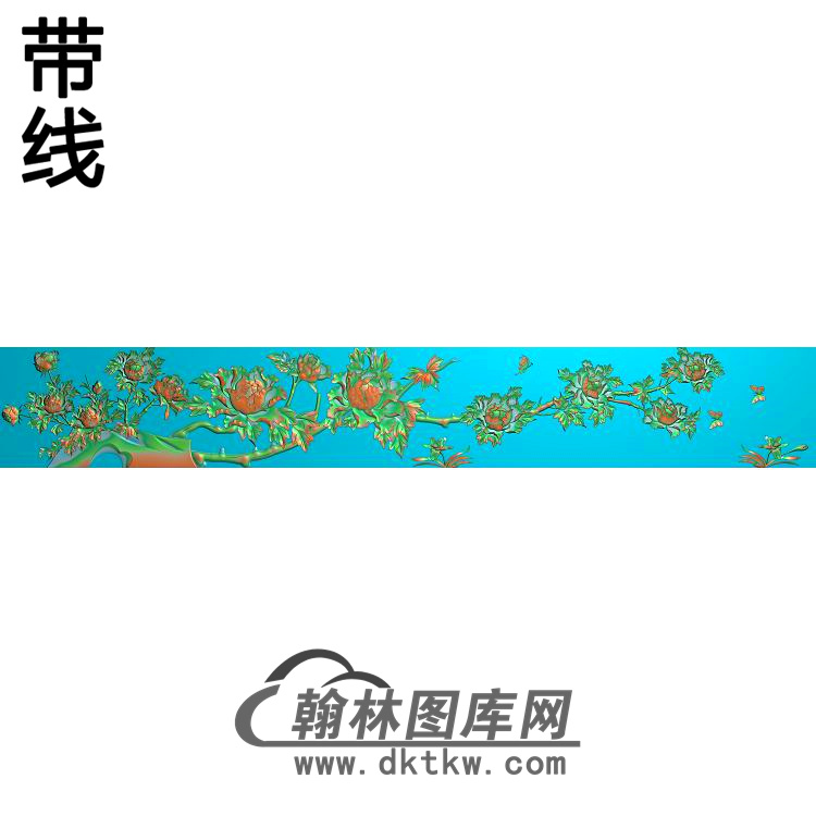 牡丹花鸟精雕图（MD-784)展示