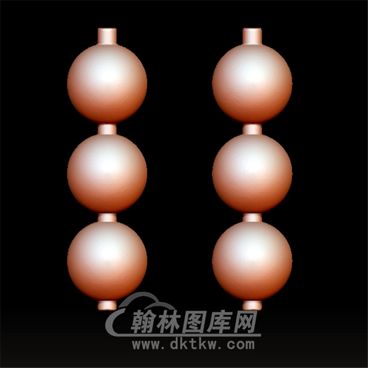 3颗珠子立体圆雕图(YSQ-002)展示