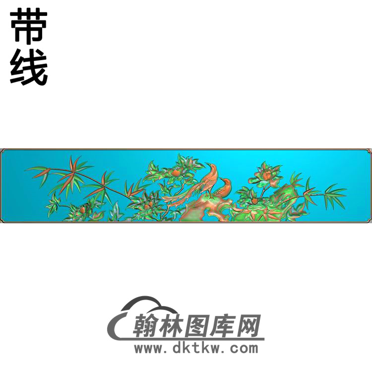 牡丹花鸟精雕图（MD-880)展示