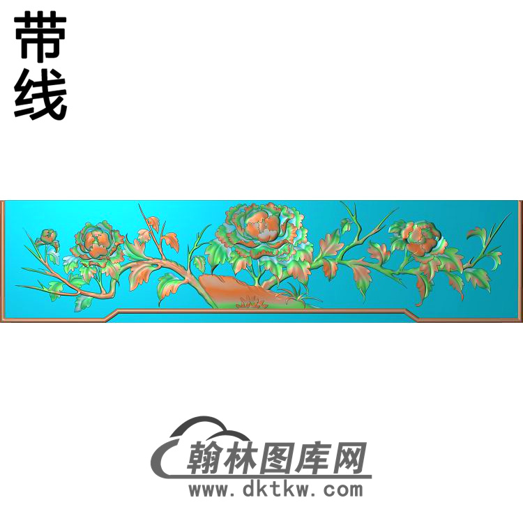 牡丹花鸟精雕图（MD-910)展示