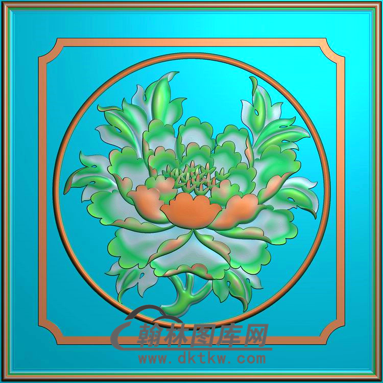 牡丹花鸟精雕图（MD-959)展示