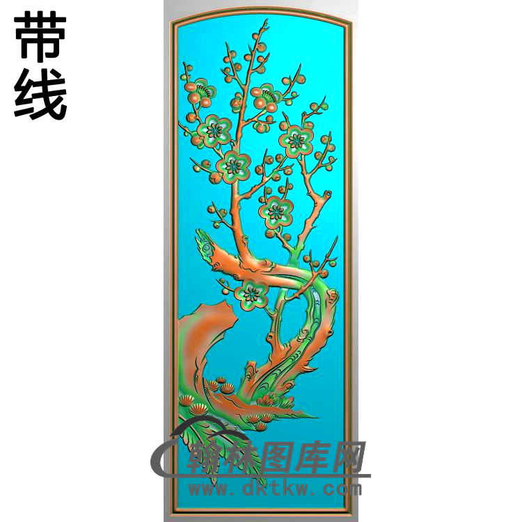 2006年12月21日小象头沙发靠背板梅花精雕图（MH-011）展示