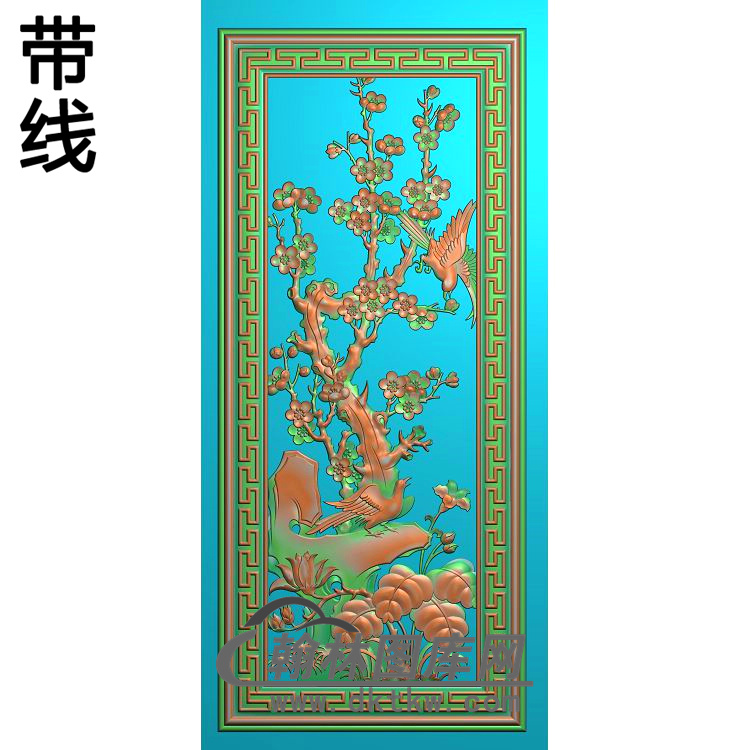 HD-134-花草动物系列精雕图（MH-027）展示