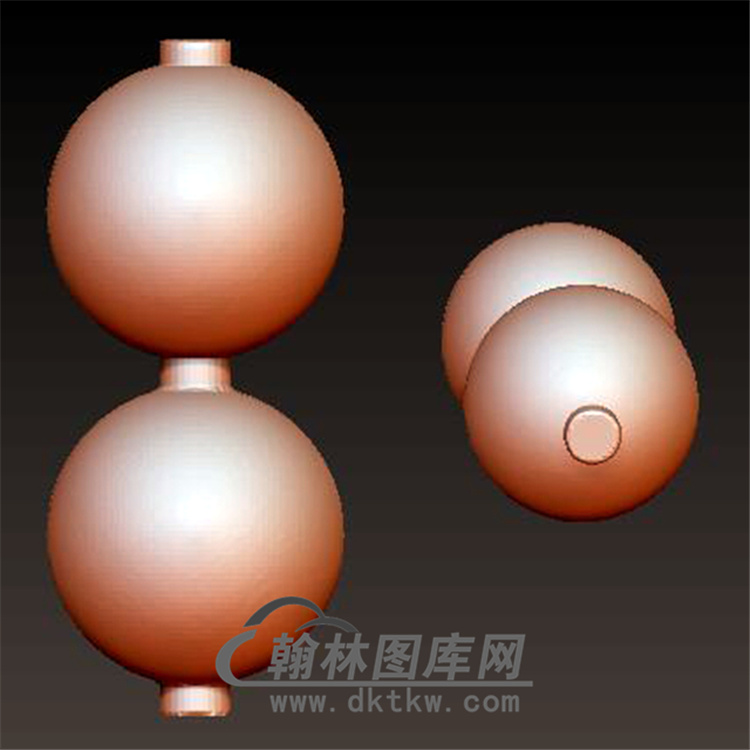 佛珠2颗立体圆雕图(YSQ-033)展示