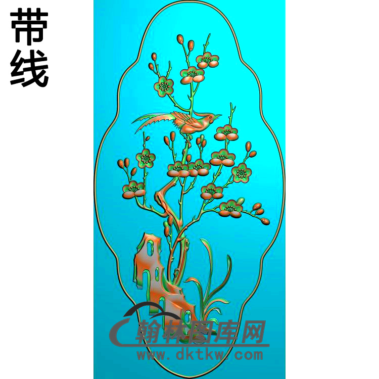 MH-042-梅花鸟精雕图（MH-136）展示