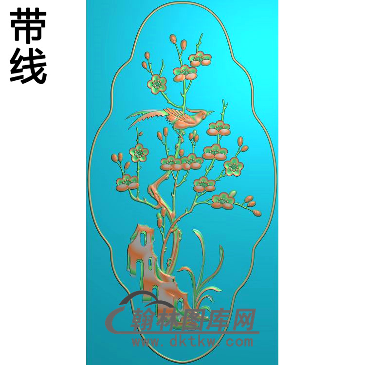 MH-3044-梅花鸟精雕图（MH-189）展示