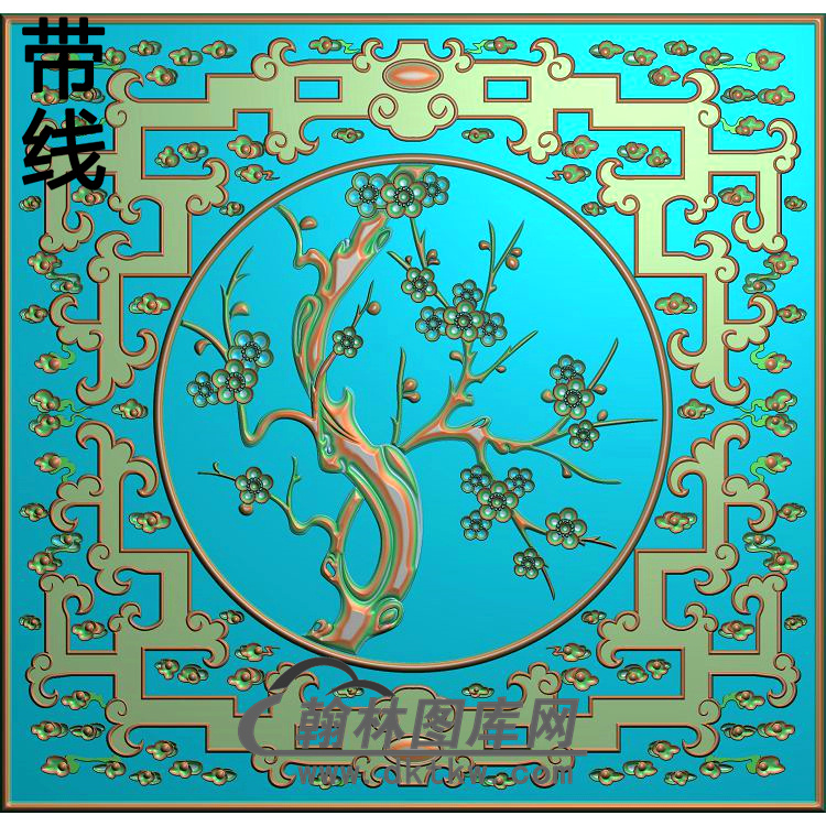 对橱上方板-梅花精雕图（MH-276）展示