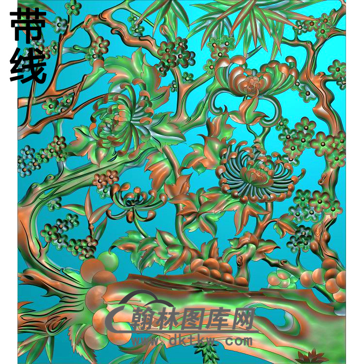 梅兰菊竹126_AUTOSAVE精雕图（MH-346）展示