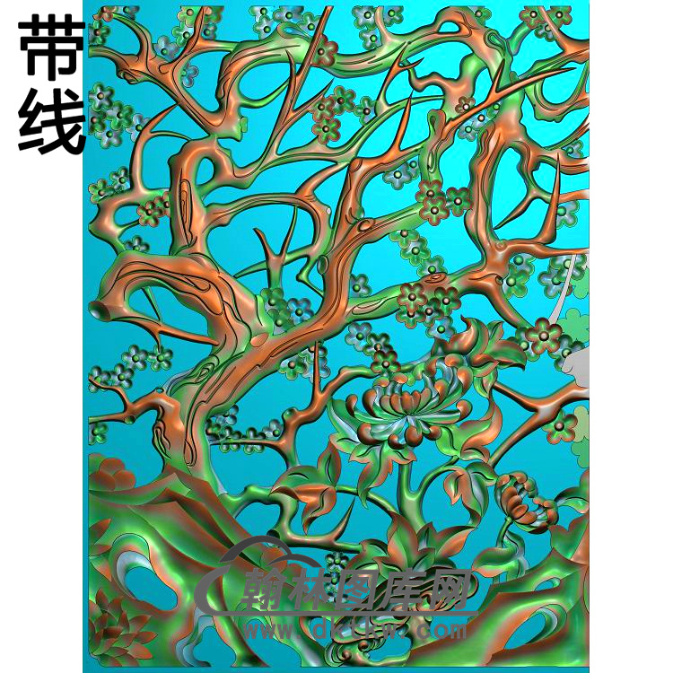 梅兰菊竹129_AUTOSAVE精雕图（MH-349）展示