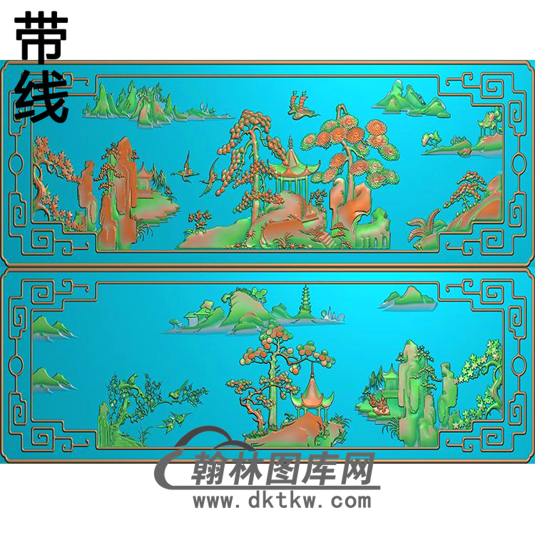 山水图1精雕图（MH-363）展示