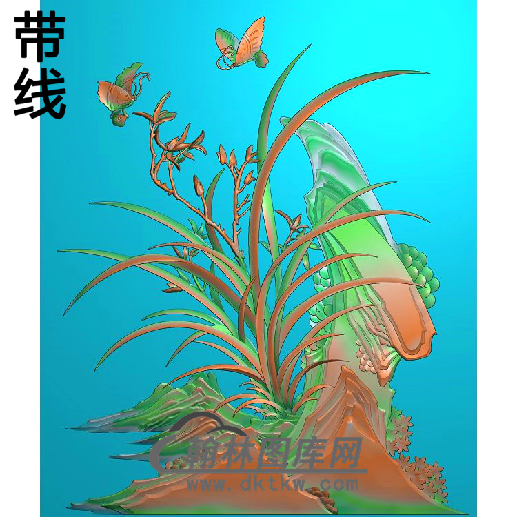LH-187-兰花精雕图（LH-047）展示