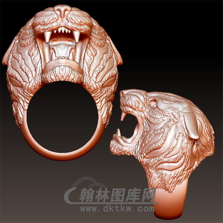 虎头戒指立体图(YSJ-072)展示