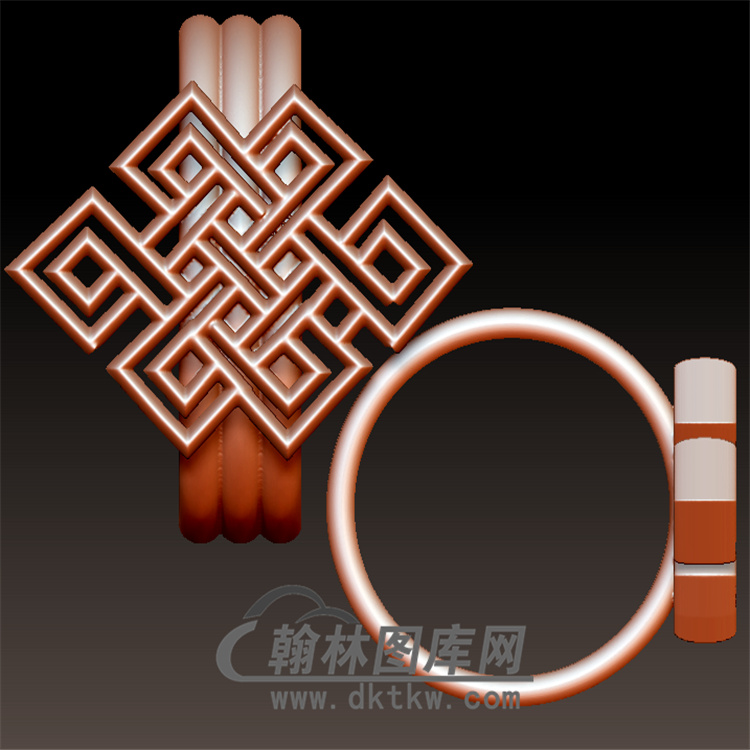 中国结戒指立体图(YSJ-085)展示