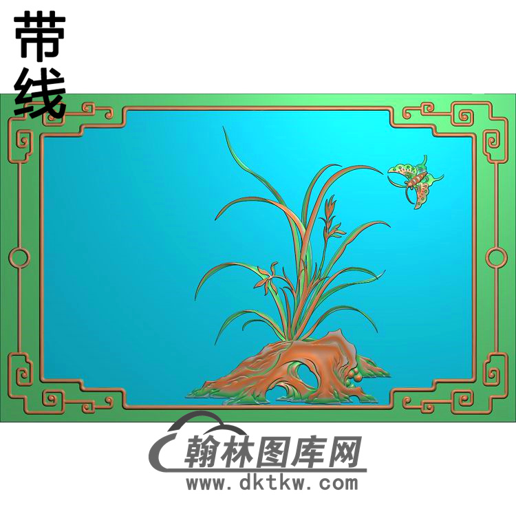 LH-461-兰花鸟精雕图（LH-072）展示