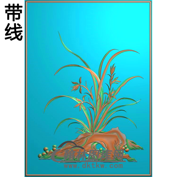 LH-6252四季花（兰）精雕图（LH-102）展示