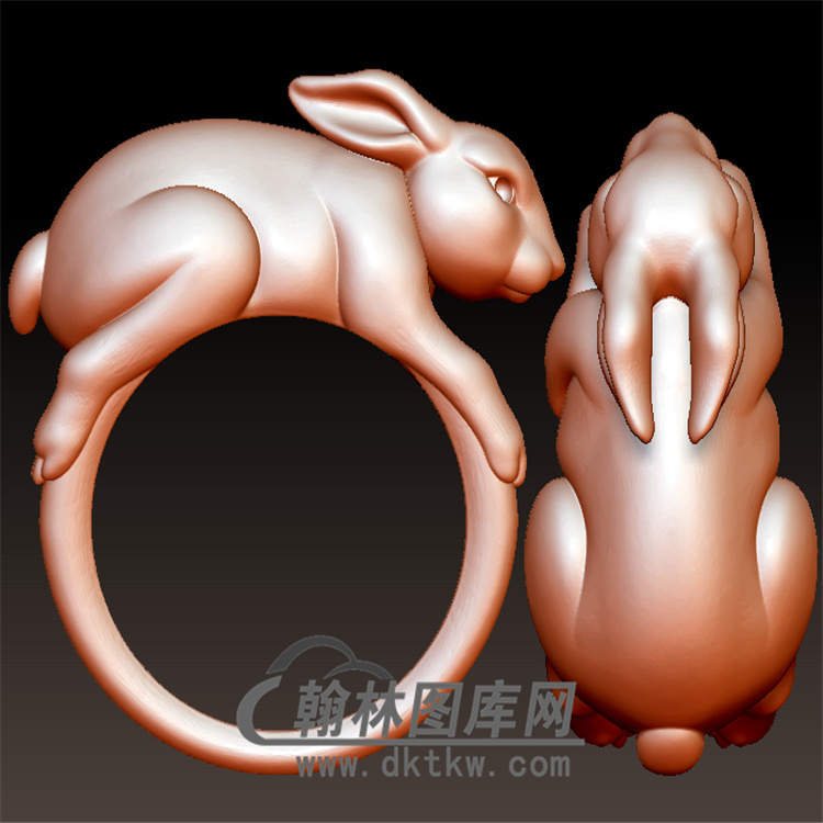 兔子戒指立体图(YSJ-117)展示