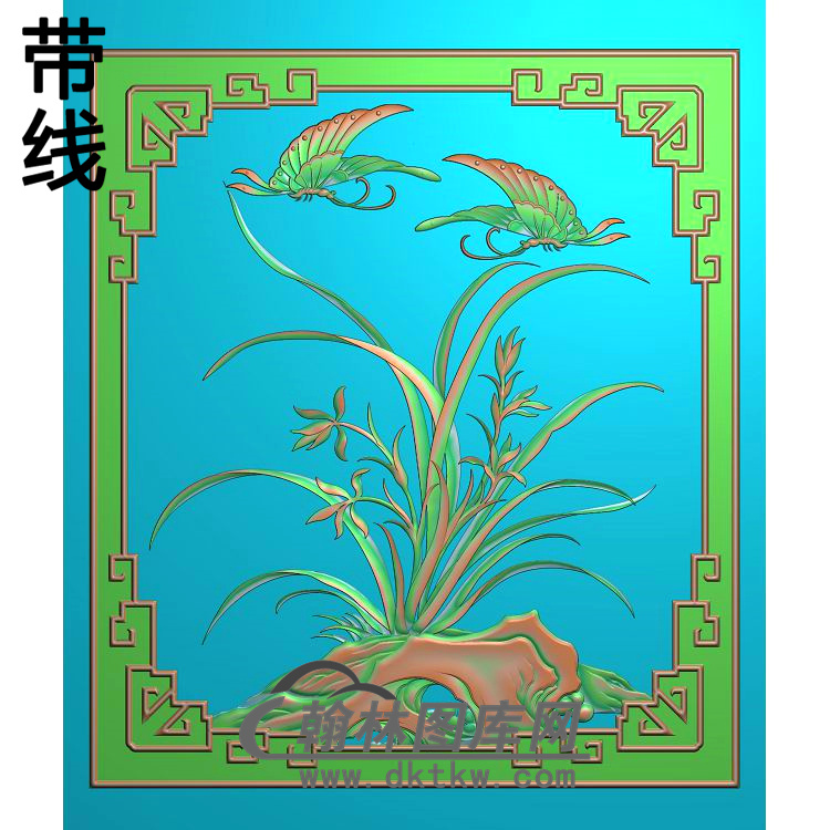 兰花343-390精雕图（LH-122）展示