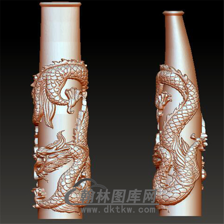 盘龙烟嘴立体圆雕图(YYD-007)展示