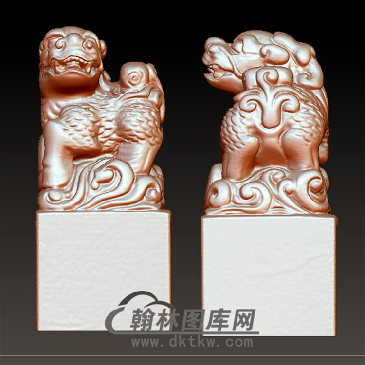 貔貅印章立体圆雕图(YYD-032)展示
