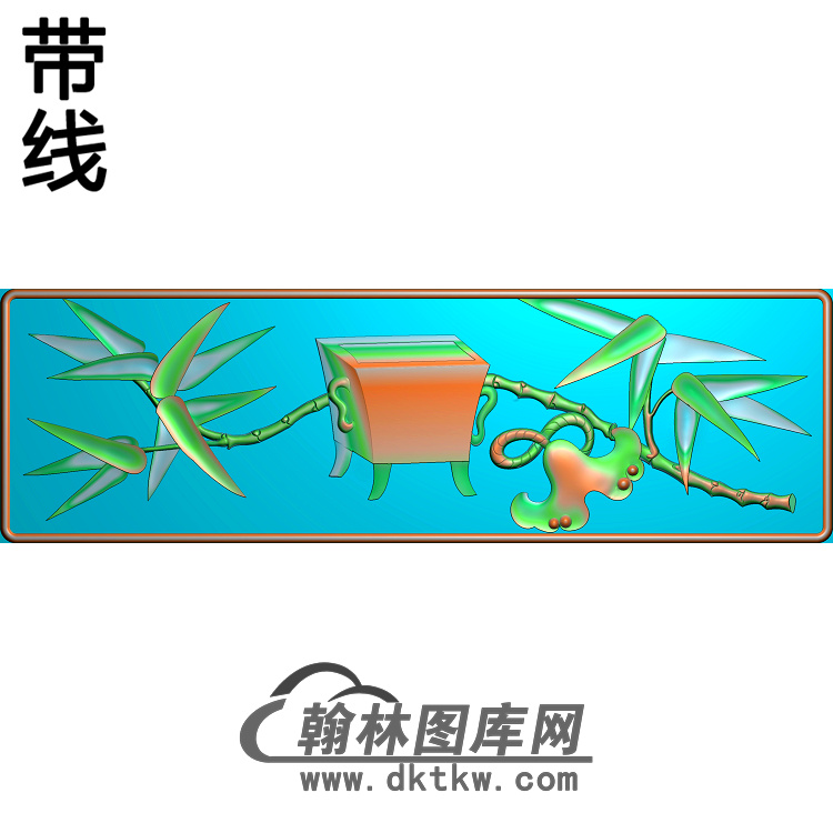 Z-3027-柜子抽头板竹精雕图（ZZ-139）展示