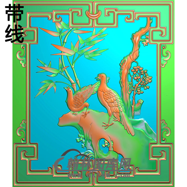 Z-3039-竹子精雕图（ZZ-146）展示