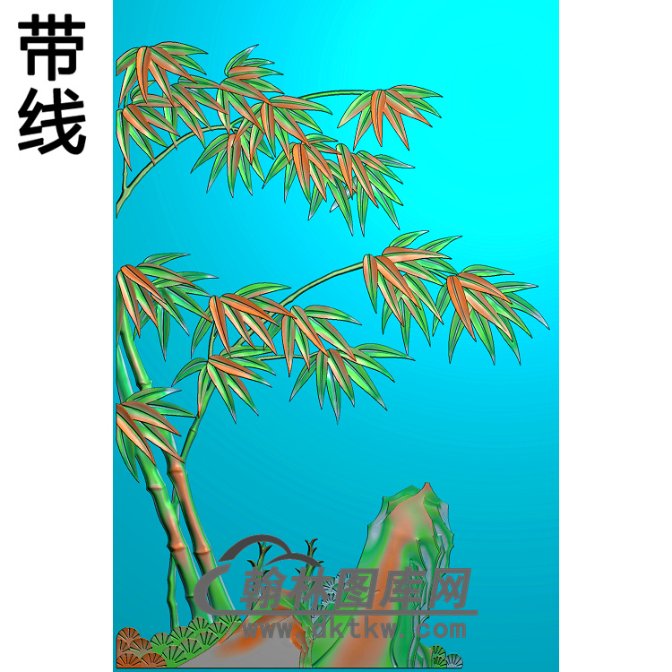 ZZ-003-竹子毛竹2精雕图（ZZ-163）展示