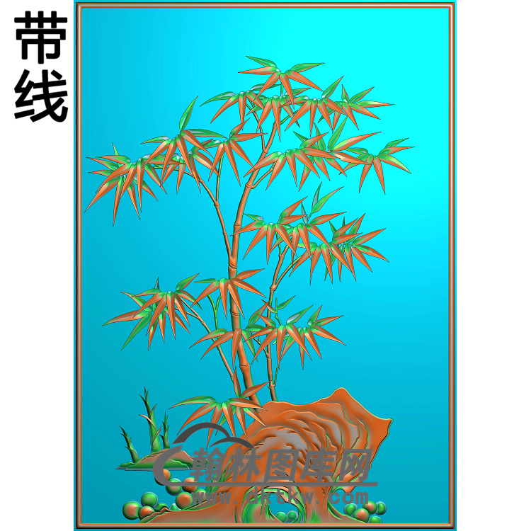 ZZ-5012-四季花（竹）精雕图（ZZ-223）展示