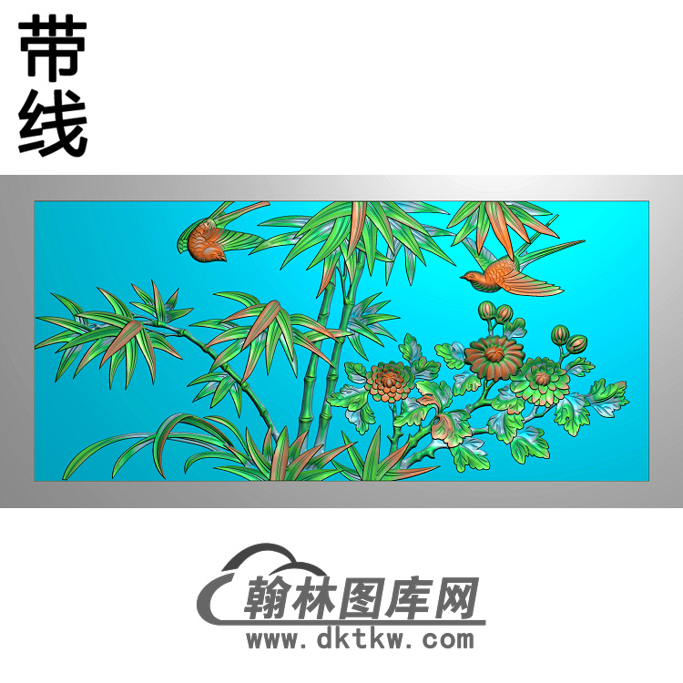 竹鸟图精雕图（ZZ-289）展示