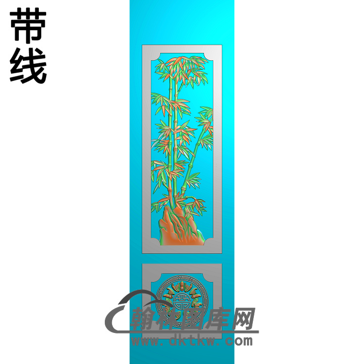 竹子 蝙蝠精雕图（ZZ-299）展示