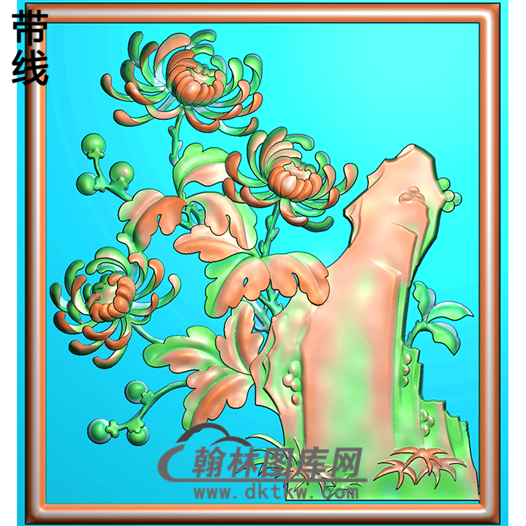 菊花精雕图（JH-002)展示