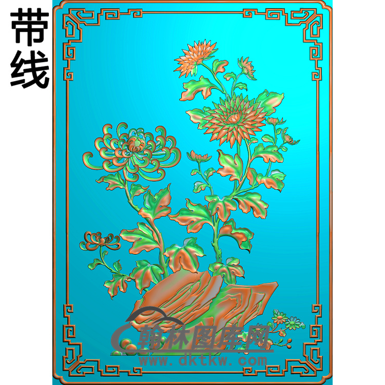 菊花精雕图（JH-033)展示