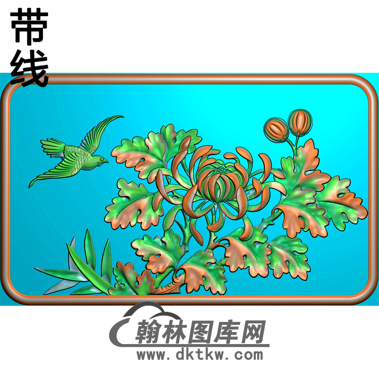 菊花精雕图（JH-044)展示