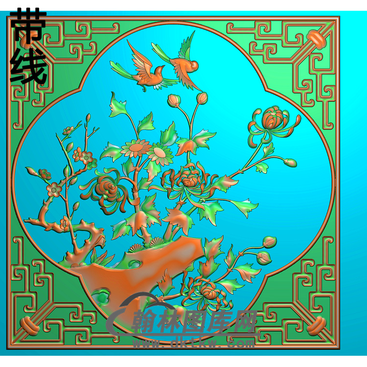 菊花精雕图（JH-068)展示