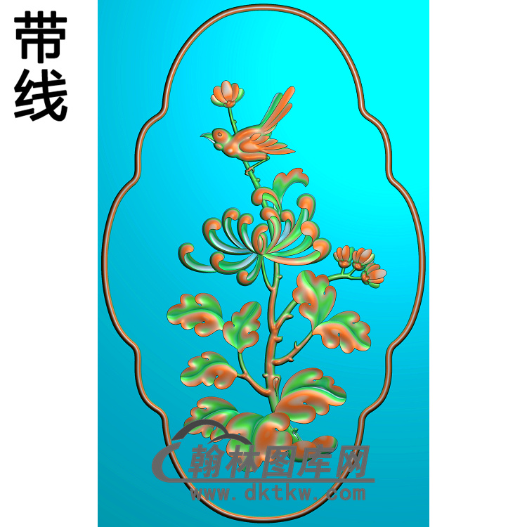 菊花精雕图（JH-069)展示