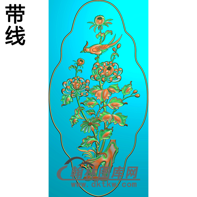 菊花精雕图（JH-072)展示