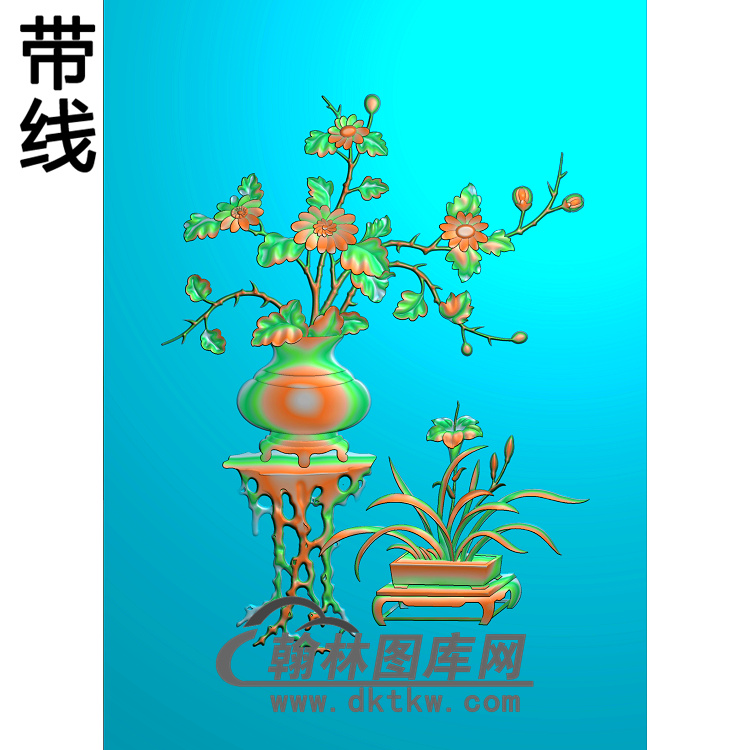 菊花精雕图（JH-076)展示