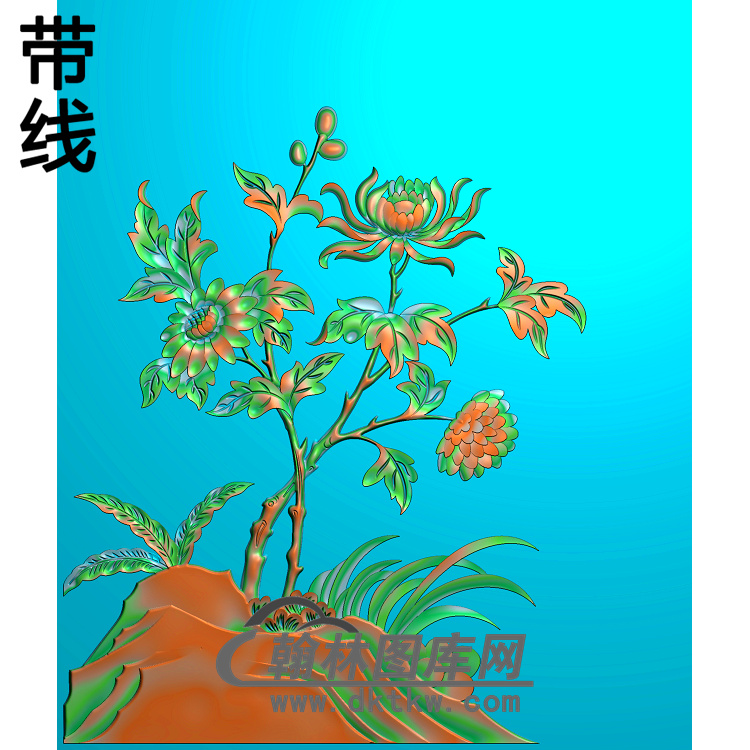 菊花精雕图（JH-080)展示