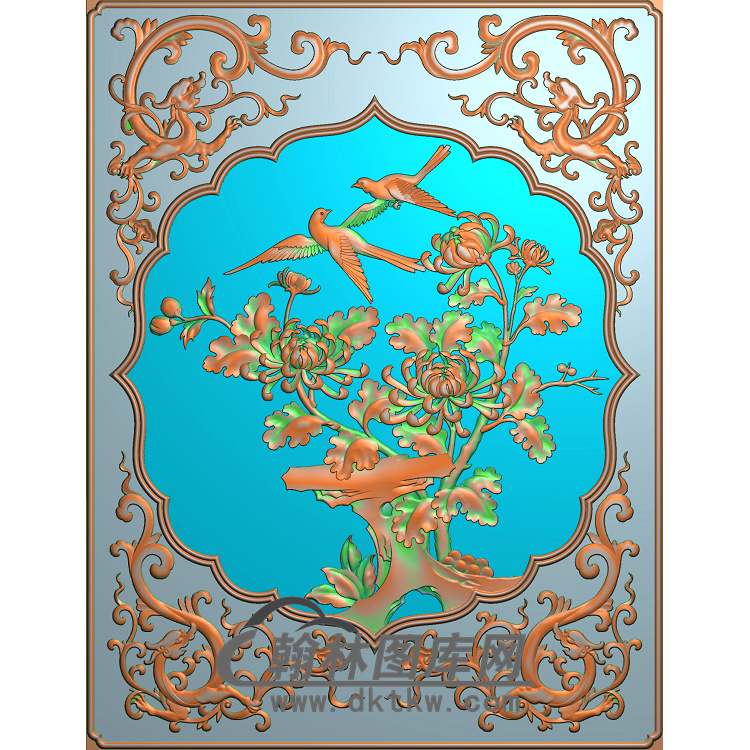 菊花精雕图（JH-089)展示