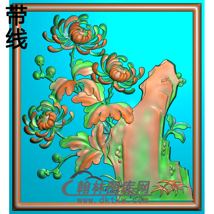菊花精雕图（JH-090)展示