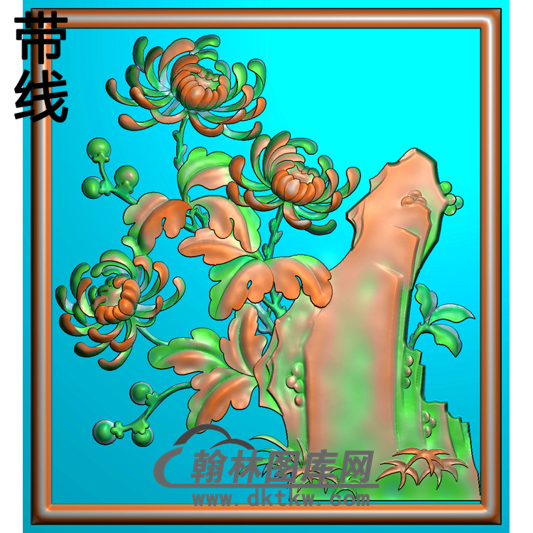 菊花精雕图（JH-090)展示