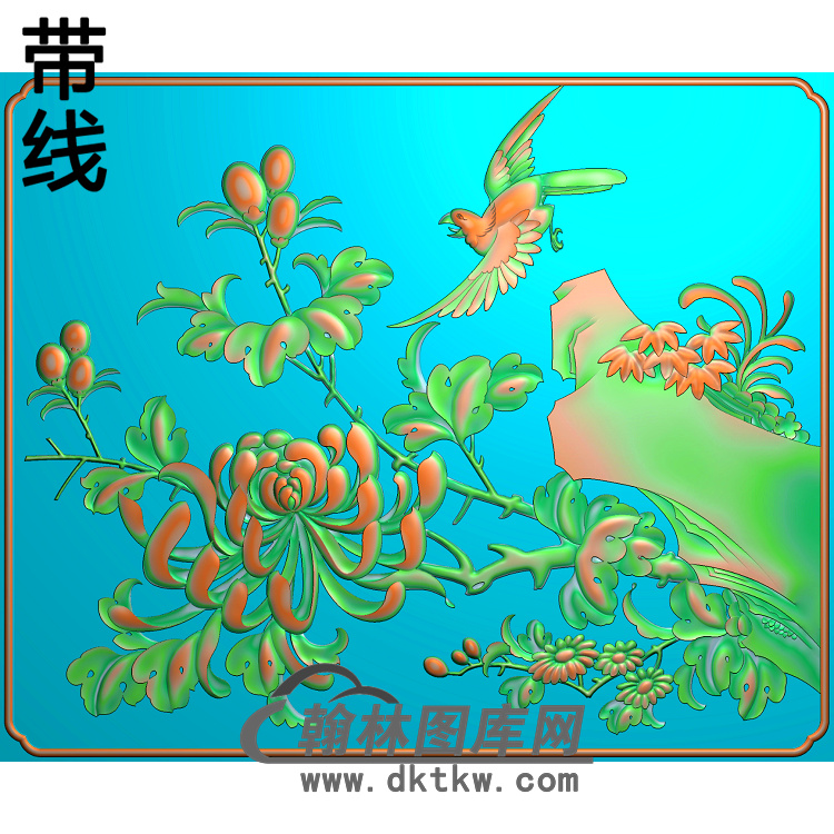 菊花精雕图（JH-095)展示