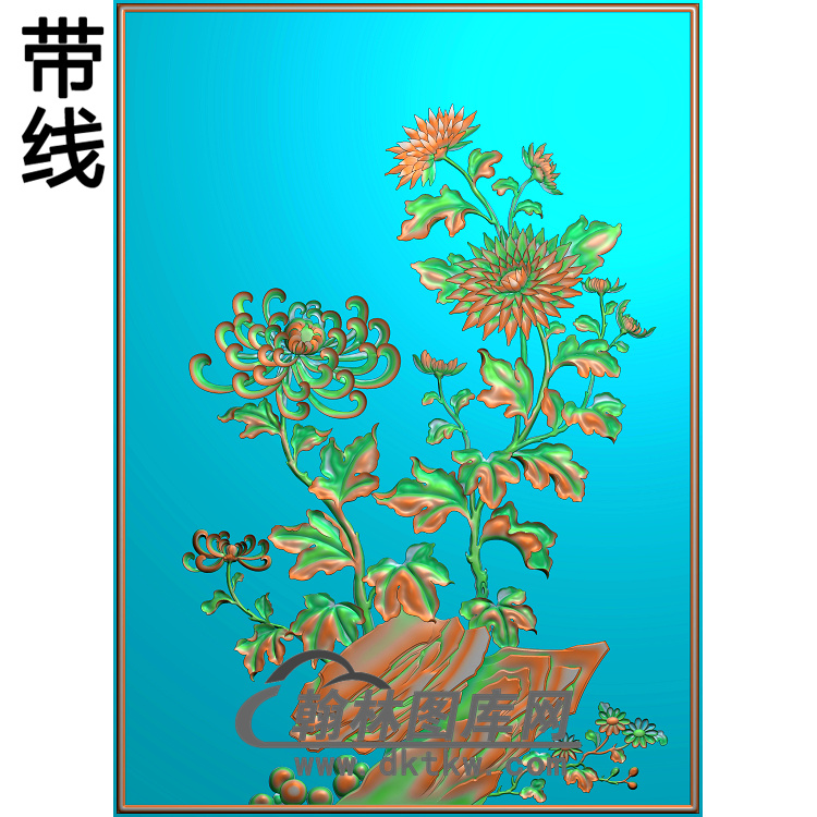 菊花精雕图（JH-096)展示