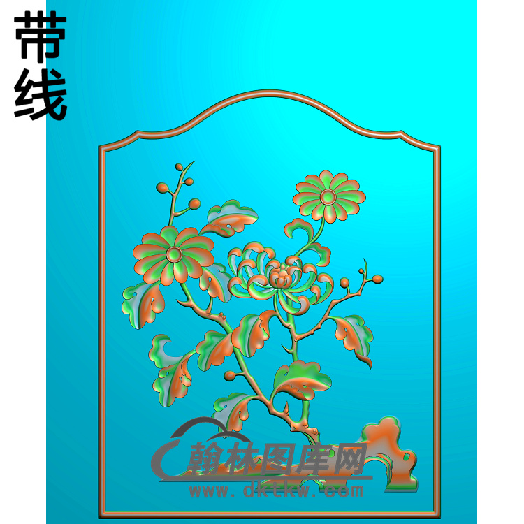 菊花精雕图（JH-109)展示