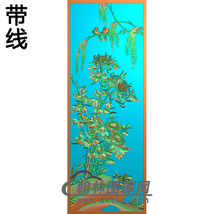 菊花精雕图（JH-121)展示