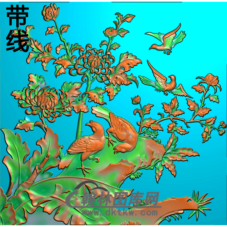 菊花精雕图（JH-126)展示