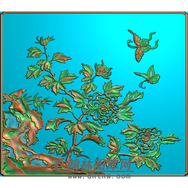 菊花精雕图（JH-130)展示