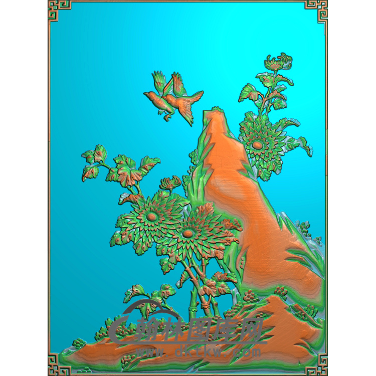 菊花精雕图（JH-134)展示