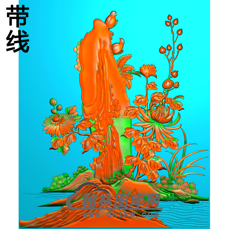 菊花精雕图（JH-144)展示
