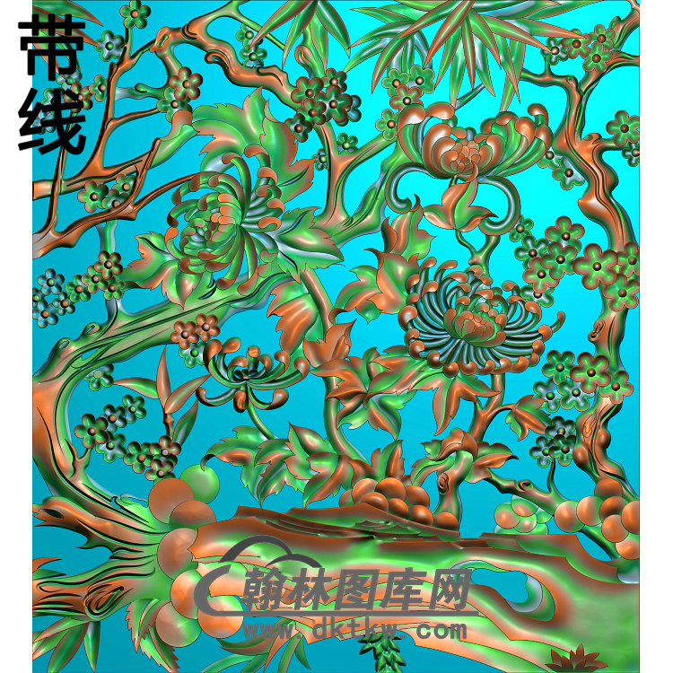 菊花精雕图（JH-145)展示