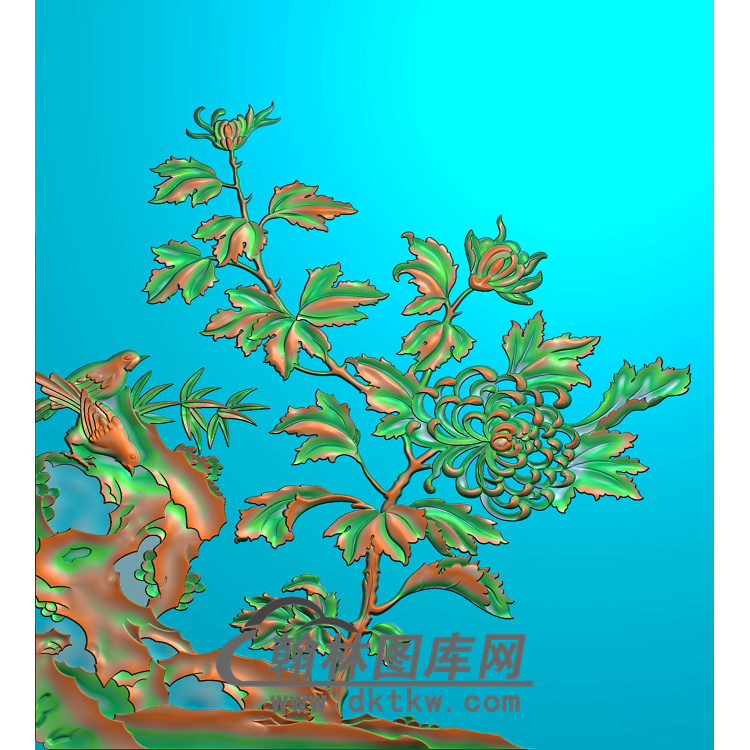 菊花精雕图（JH-148)展示